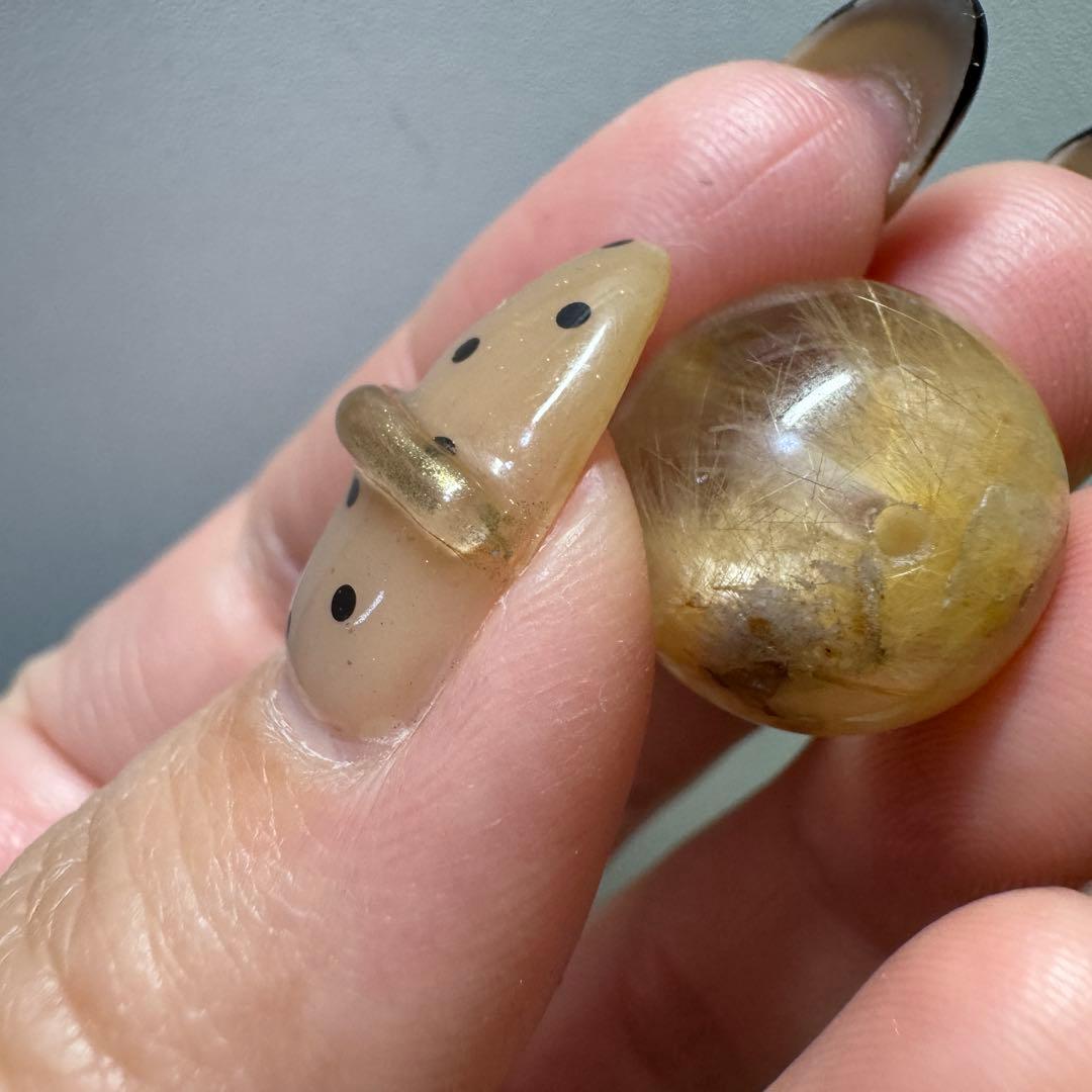 セール　一点もの　天然石　粒　サゲニティッククォーツ　ガーデンクォーツ　フラワー