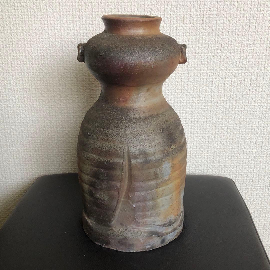 山本出　備前焼　花瓶　花入れ