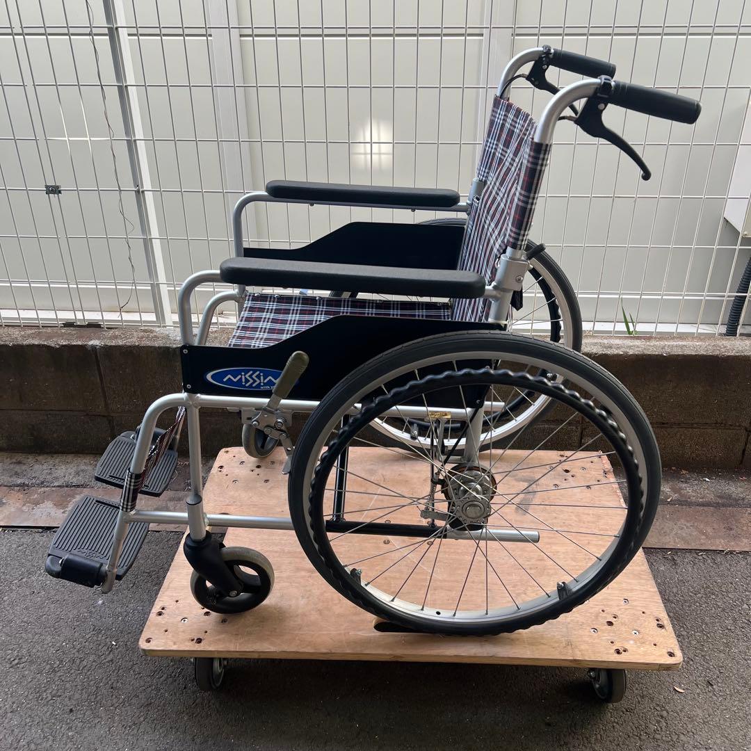 ［4109］日進医療器 NC-1CB 自走式車椅子 ノーパンク アルミ製