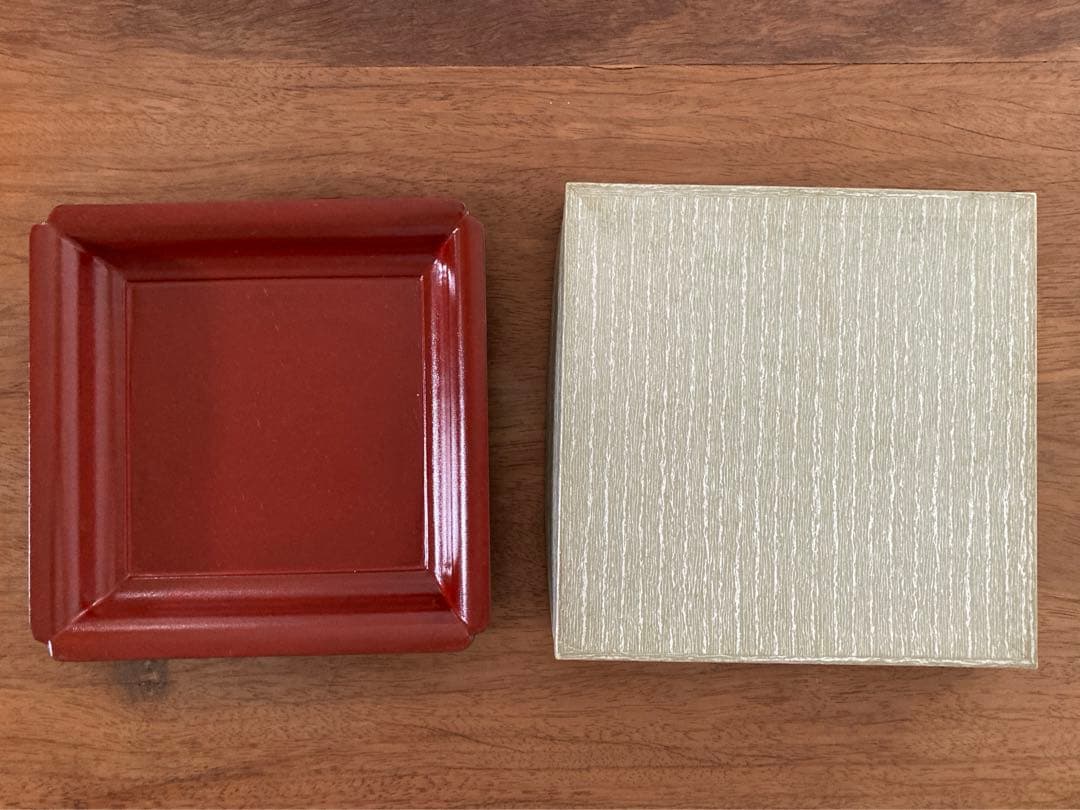 茶道具　四方盆　若狭盆　菓子器
