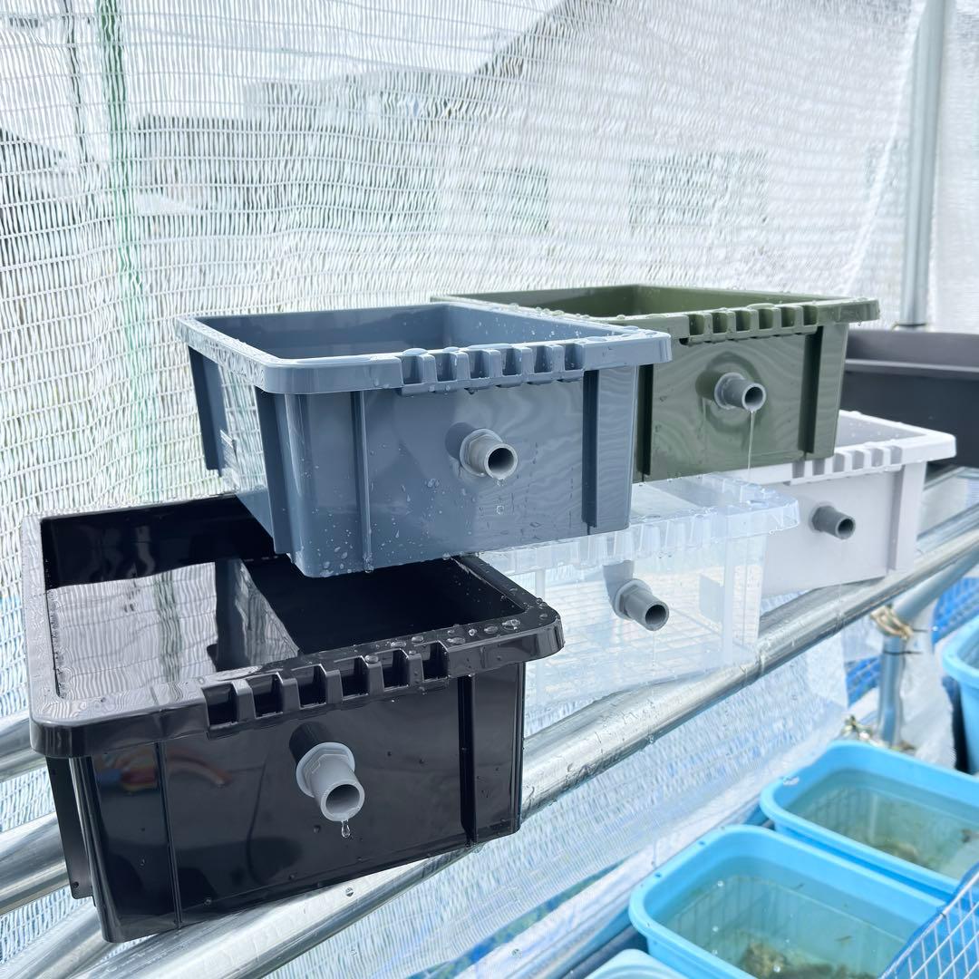 メダカ容器 NV13 オーバーフロー 5個 Wパッキン 雨対策 高耐久