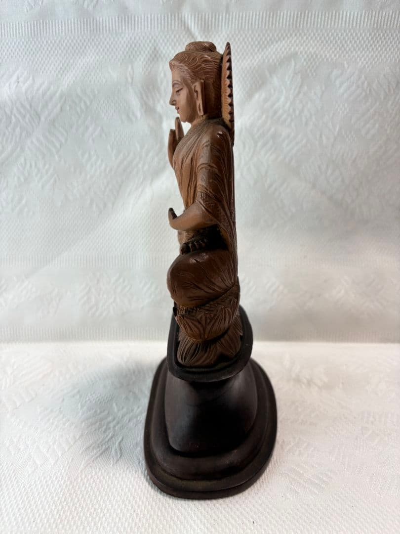 【朱さま専用】木彫りの釈迦如来像 約20cm+木彫りの釈迦如来像 約21cm