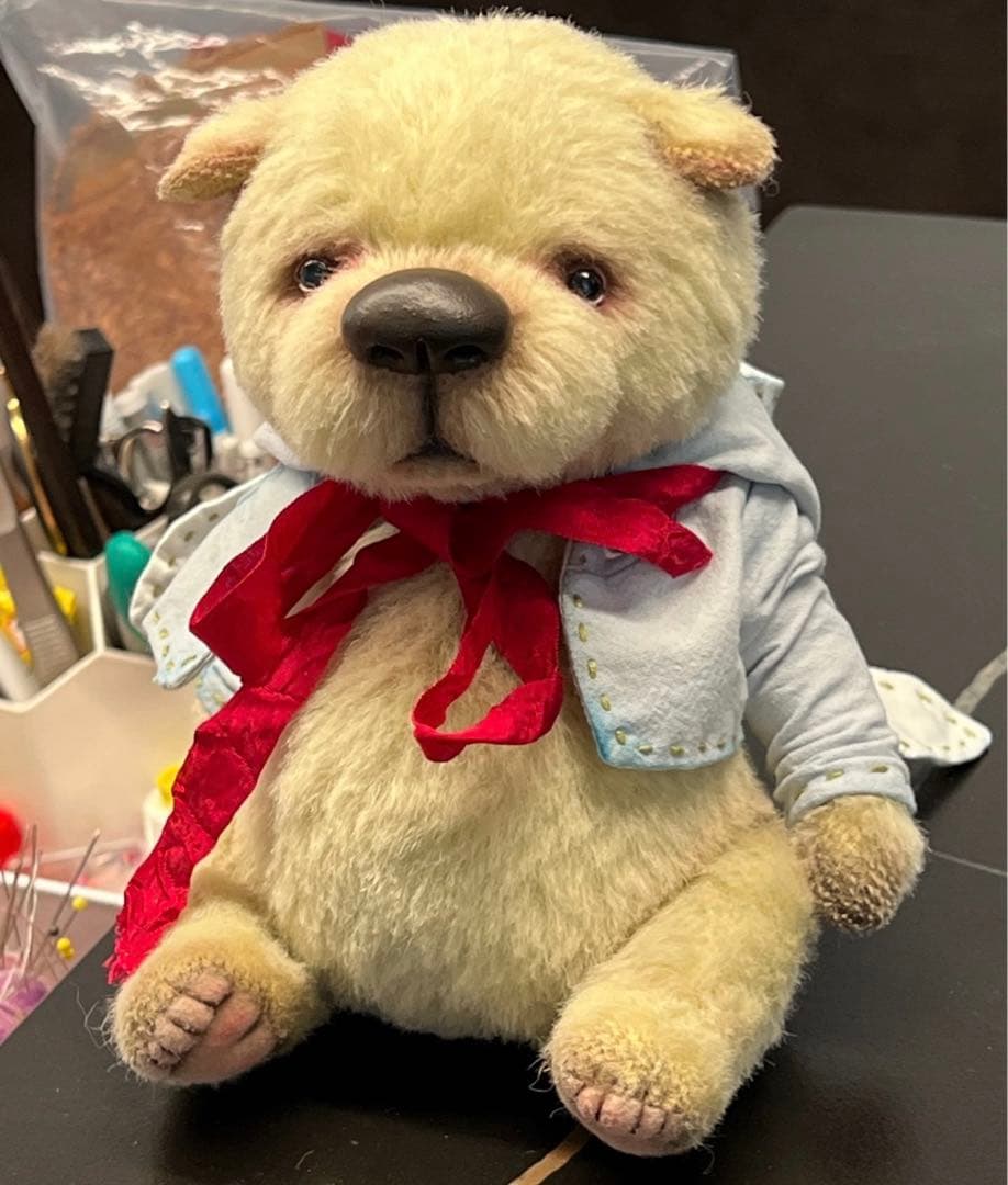 お鼻が大きいくまさん テディベア アーティストベア 海外作家様 ぬいぐるみ