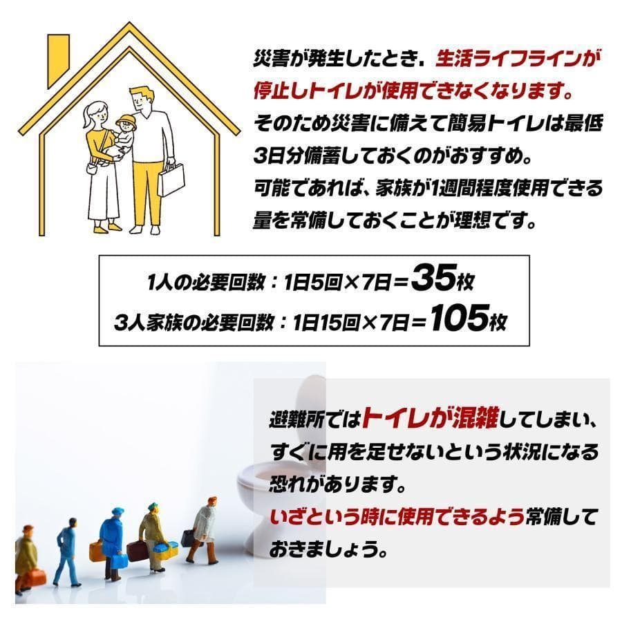 簡易トイレ 防災 災害用 簡易トイレ 3個セット 180回 非常用トイレ2233