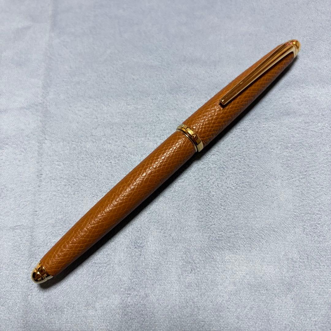 中屋万年筆　万年筆　皮巻きモデル　ブラウン