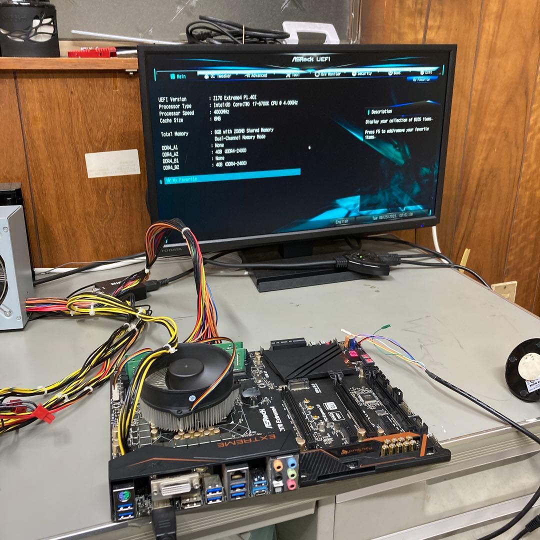 Intel core i7-6700K・ASROC Z170 CPUマザーボード