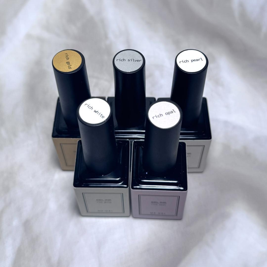 MD-GEL インクセット10ml５色+クリア　ジェルインク　6点セット