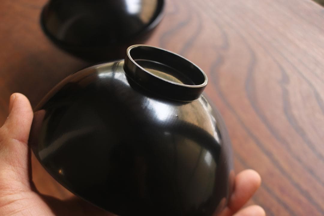 時代逸品！端正な黒漆に極上長寛蒔絵の映えるお椀2点（検京塗蒔絵椀懐石椀