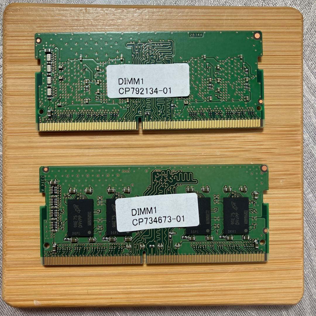 Micron DDR4 8GB 2枚 計16GB ノートPCメモリー