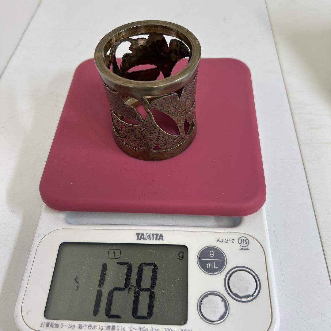 木村清雲 南鐐銀杏 蓋置 共箱 128g 東キ8-0326☆2F