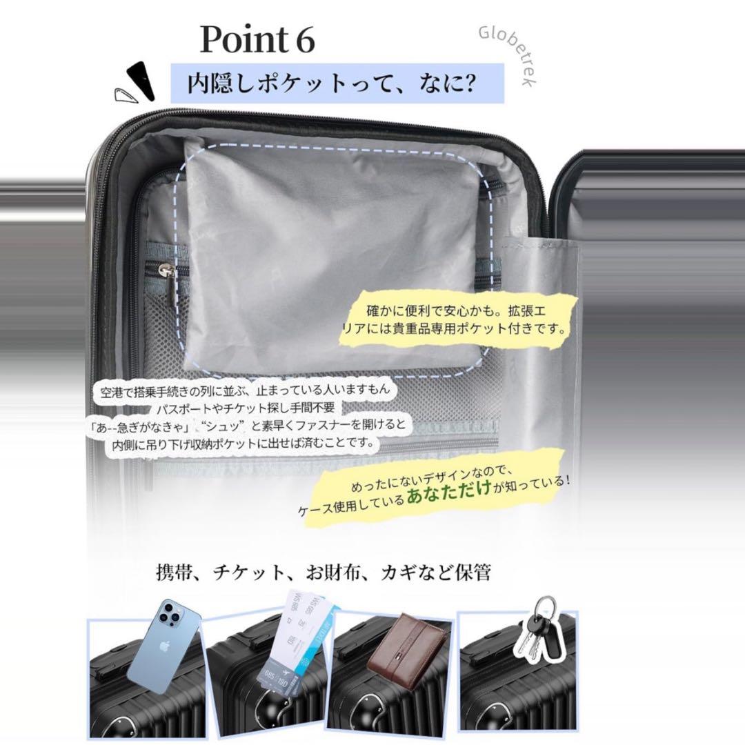 スーツケース キャリーケース 20インチ 機内持ち込み可 PC+ABS 軽量