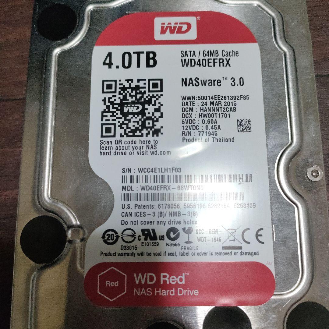 内蔵型ハードディスクドライブ WD RED HDD 4TB