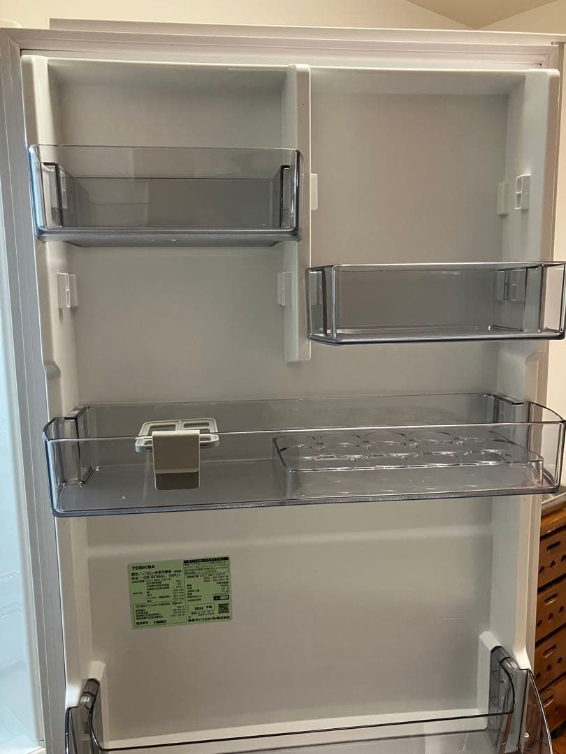 未使用 ￼東芝冷蔵庫 356L ￼マットホワイト