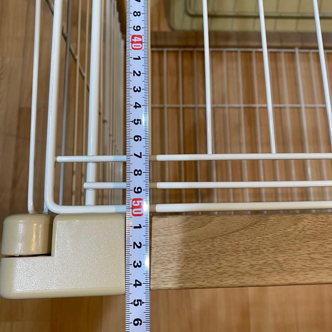 ペットケージ　ペットサークル　木目調