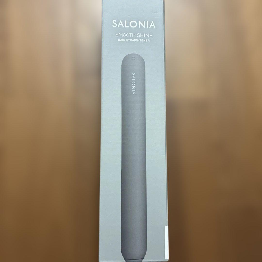 新品未使用　サロニア スムースシャイン ストレートアイロン グレー