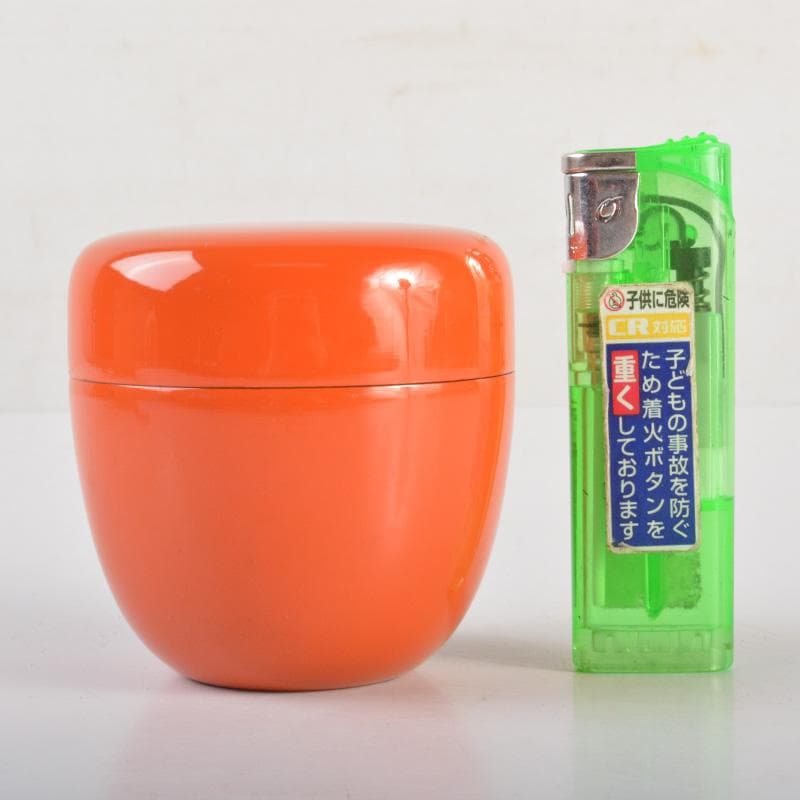 茶道具　朱塗　棗　時代箱付　V　6302