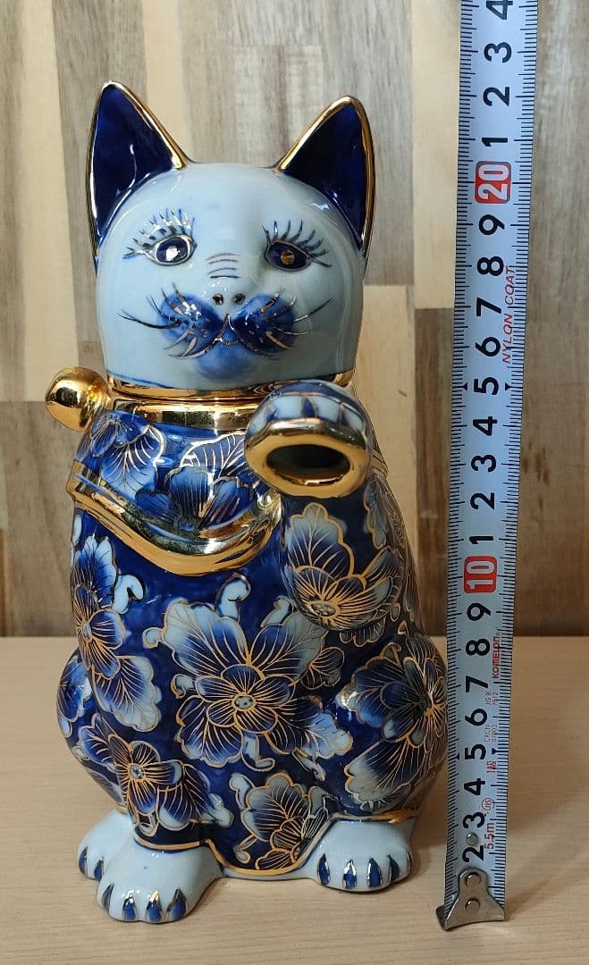 アンティーク 招き猫 ティーポット 陶器製