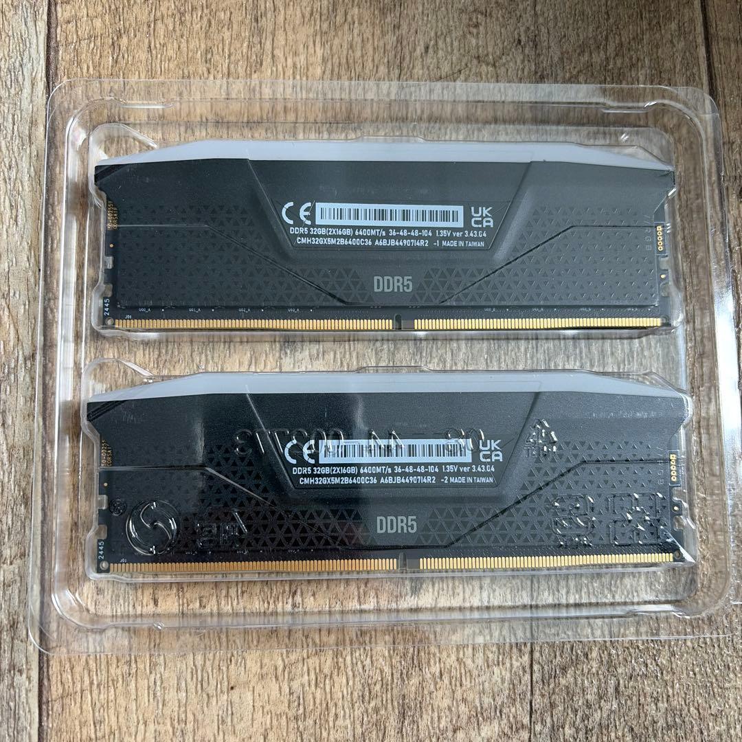 Vengeance RGB DDR5 メモリー 16GB*2枚セット