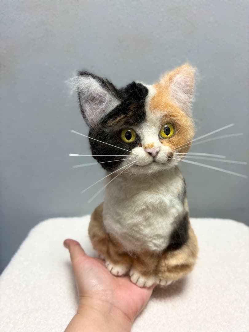 羊毛フェルト三毛猫【ハンドメイド