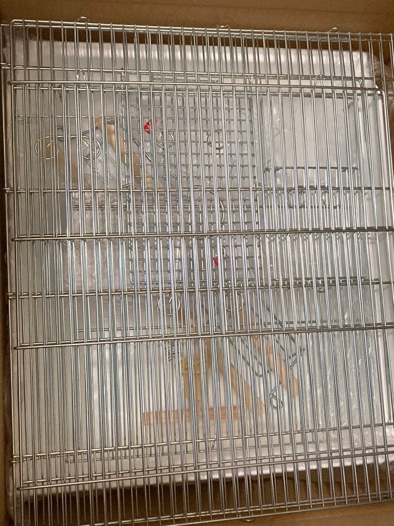 HOEI 35手のり 銀色メッキ 鳥かご 370×415×545mm