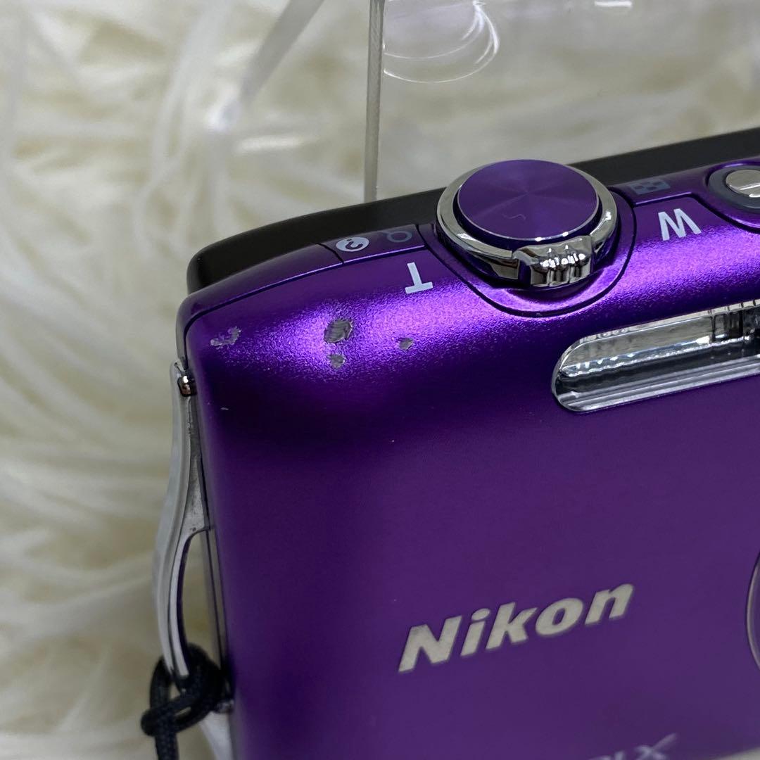 【稼動品／付属品有り】Nikon COOLPIX S3300 パープル デジカメ
