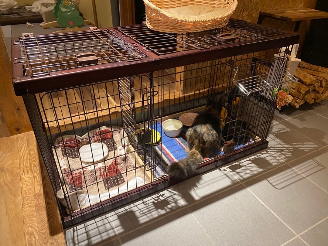 ペティオ ドッグルームサークル ゲージ S ブラウン 屋根付‼️