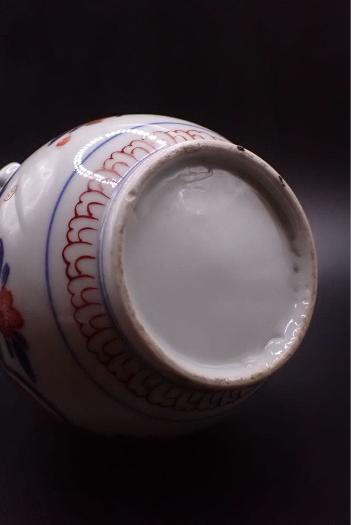 【優品】古伊万里 金彩赤絵 桜尽くしに隠れみの図 骨董品 アンティーク （青④）