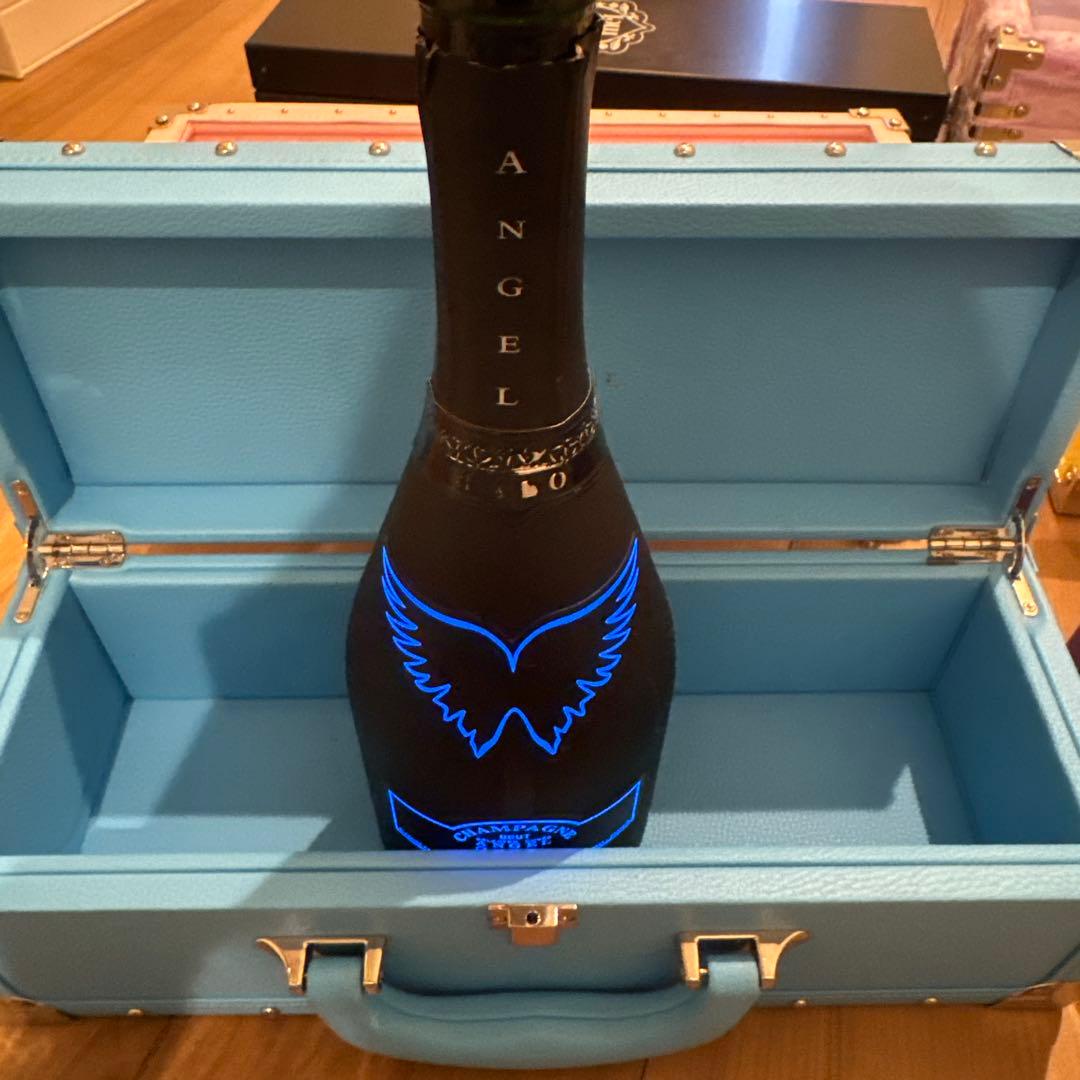 エンジェル ソウメイ シャンパン 空箱 ブルー パープル 空瓶+ケースセット