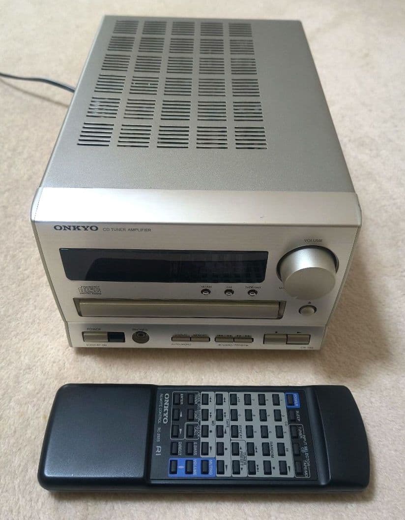(訳あり)オンキヨーCDチューナーアンプCR-185リモコンスピーカー等セット