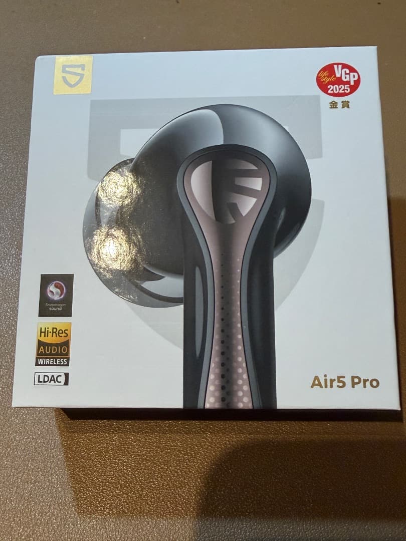 SOUNDPEATS Air5 Proブラック美品 1回のみ視聴ANC LDAC