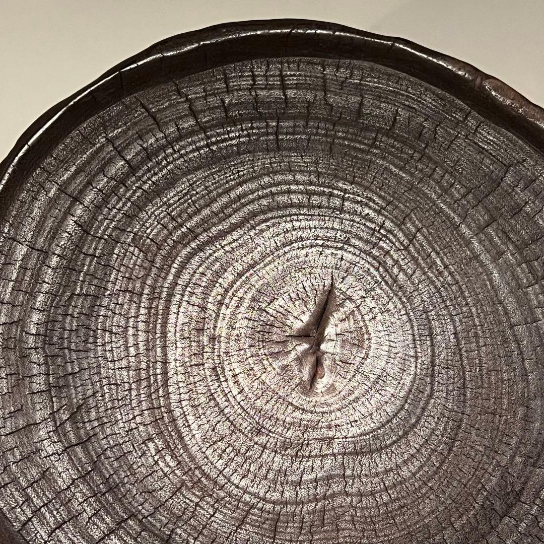 卓 花台 木製 香炉台 根卓 盆栽台 クスノキ23*22*4.2cm