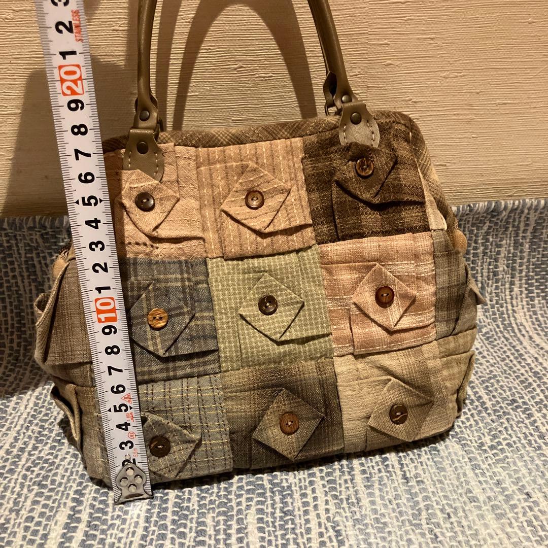 ハンドメイド　パッチワーク　キルト　バック