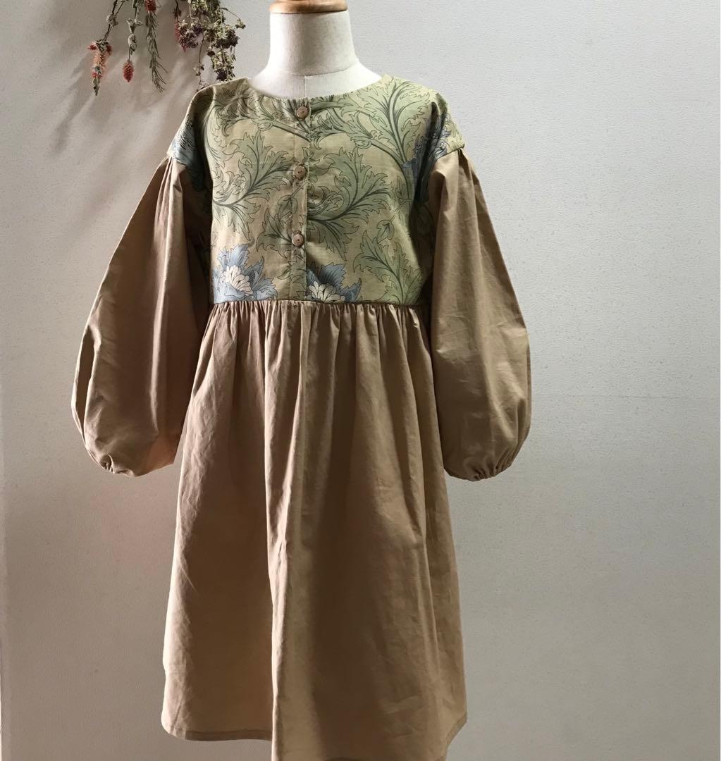 【ヨークワンピース80〜150size】ウィリアムモリス