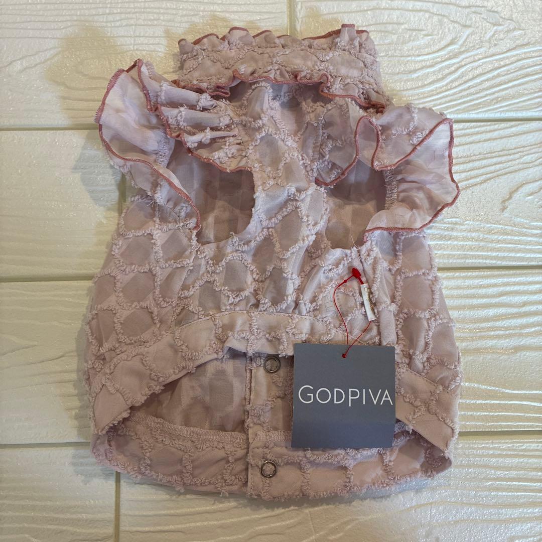 GODPIVA フリンジフリルブラウス　PINK Sサイズ