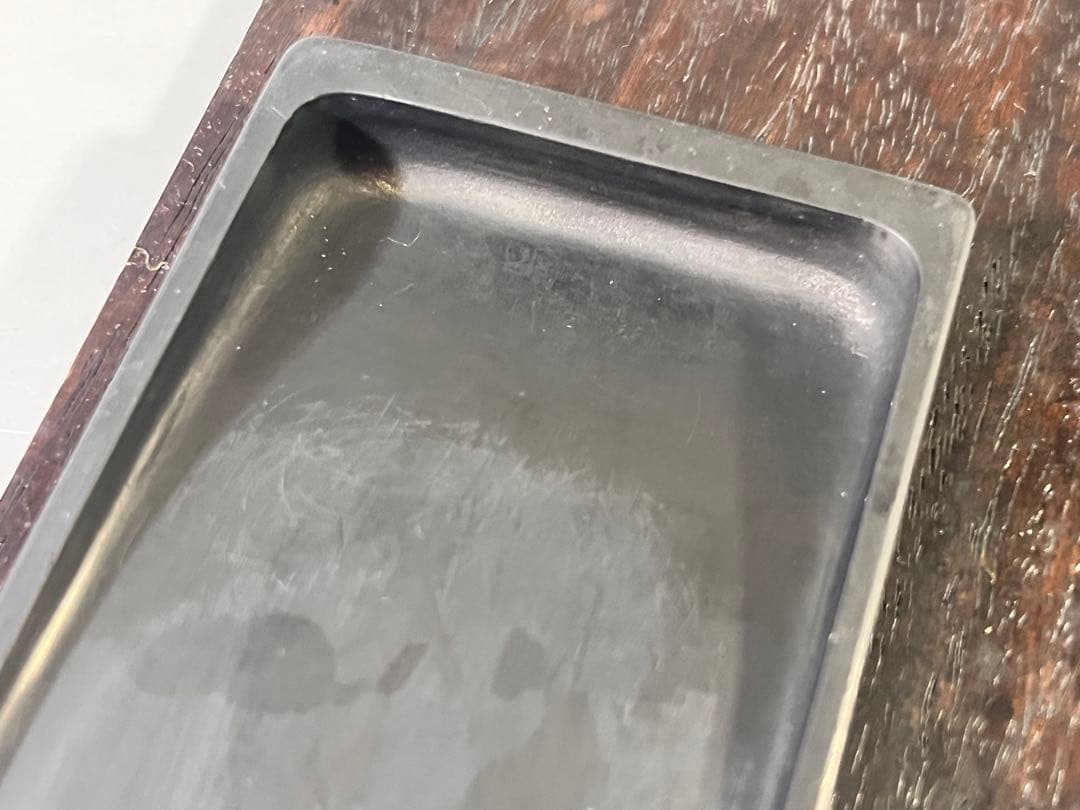 PR006 文房具 古い 唐木硯箱 紫檀 紙鎮