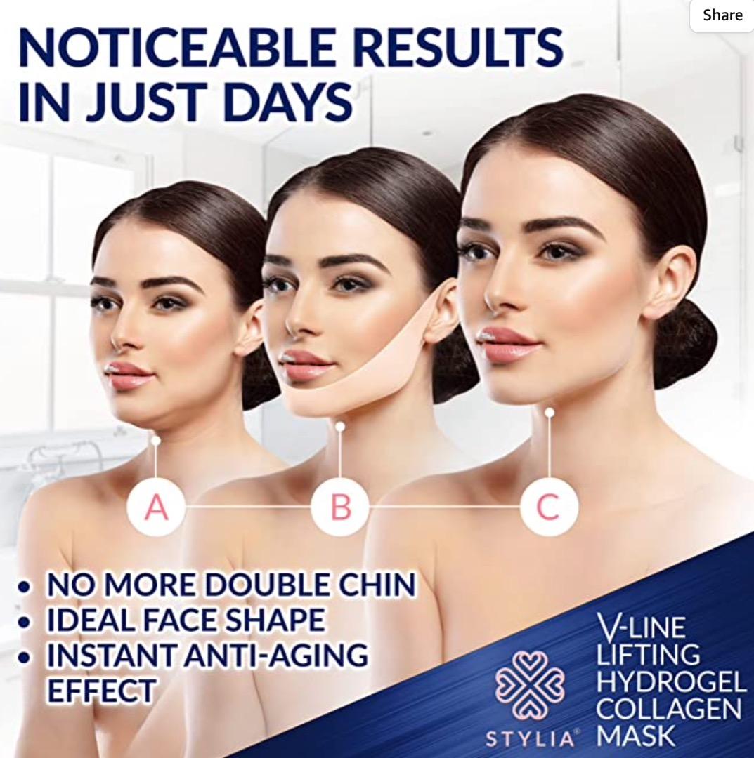 メイク道具・化粧小物 10 Piece V Line Shaping Face Masks