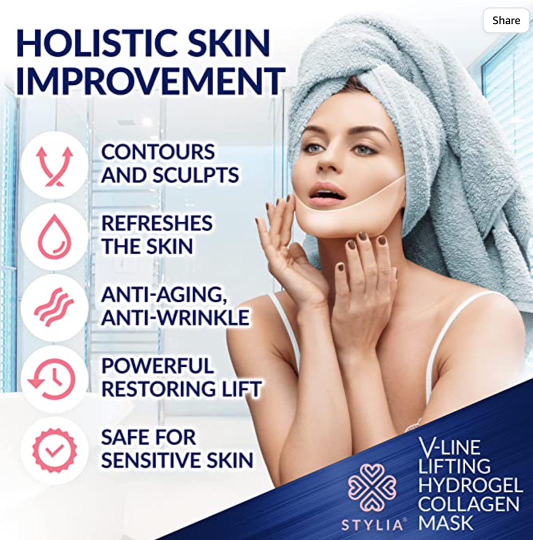 メイク道具・化粧小物 10 Piece V Line Shaping Face Masks