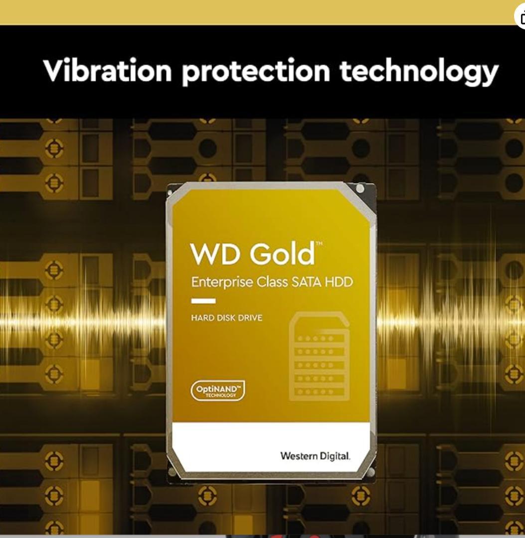 外付けハードディスク・ドライブ WD Gold 18TB SATA HDD