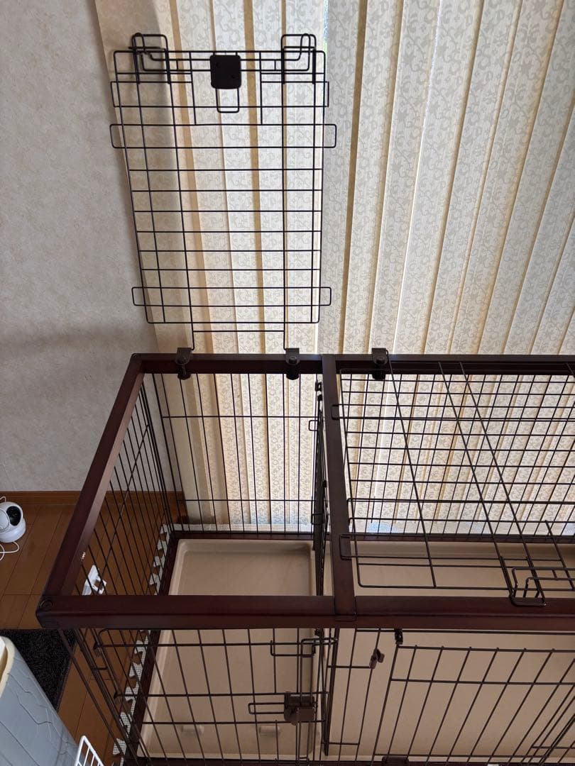 トイレのしつけが出来る ドッグルームサークル ブラウン レギュラー　屋根付き