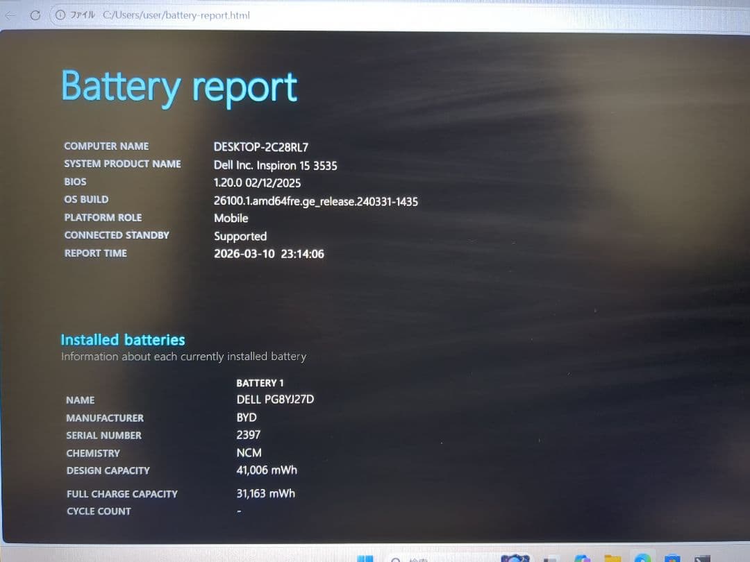 DELL Inspiron 3535 Ryzen 3 ・8GB・256GBSSD