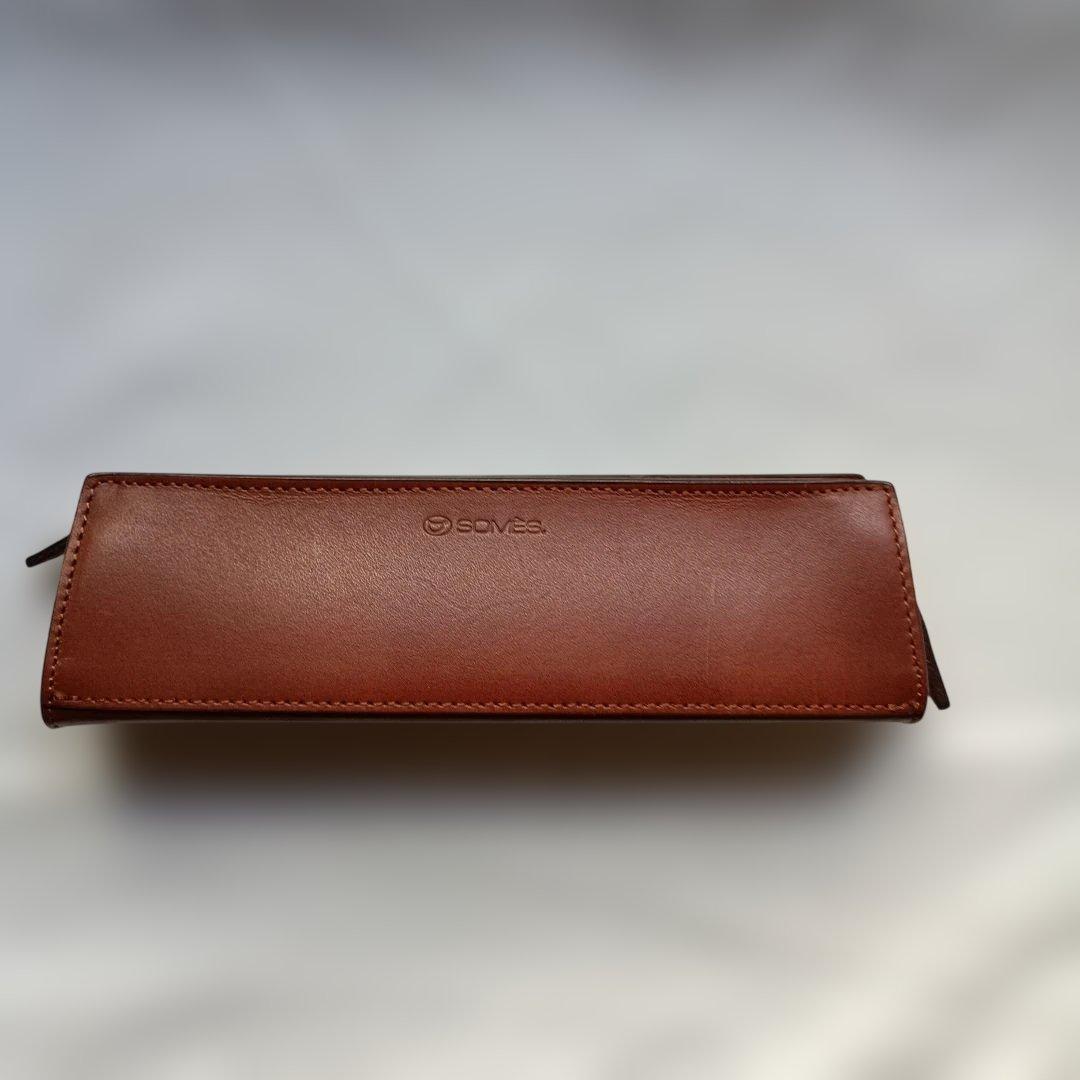 【SOMES SADDLE ソメスサドル】ブラウン本革ペンケース