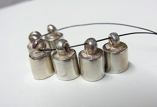 ★留具エンド08★ カレン銀925 エンド　キャップ　パーツ 　6P　無地