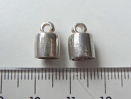 ★留具エンド08★ カレン銀925 エンド　キャップ　パーツ 　6P　無地