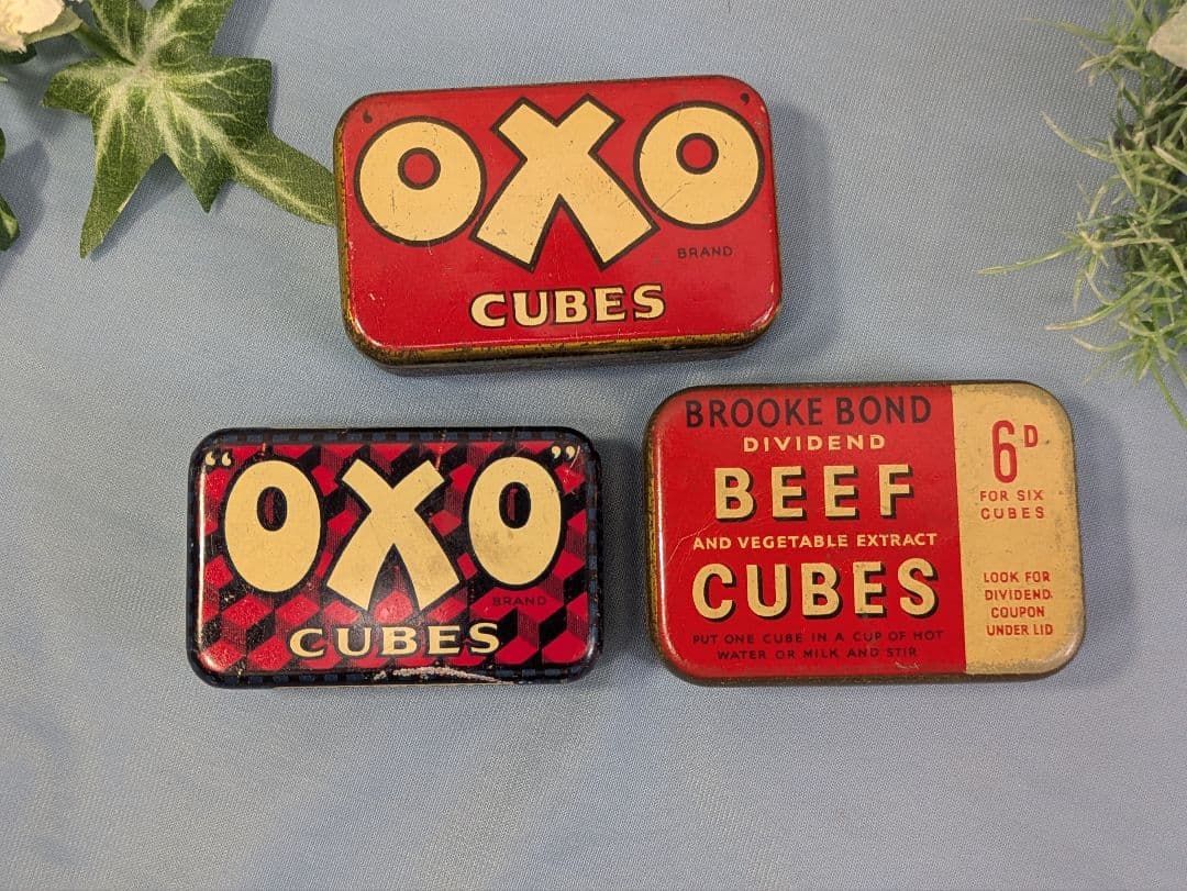 イギリス アンティーク スープストック 缶 oxo 他