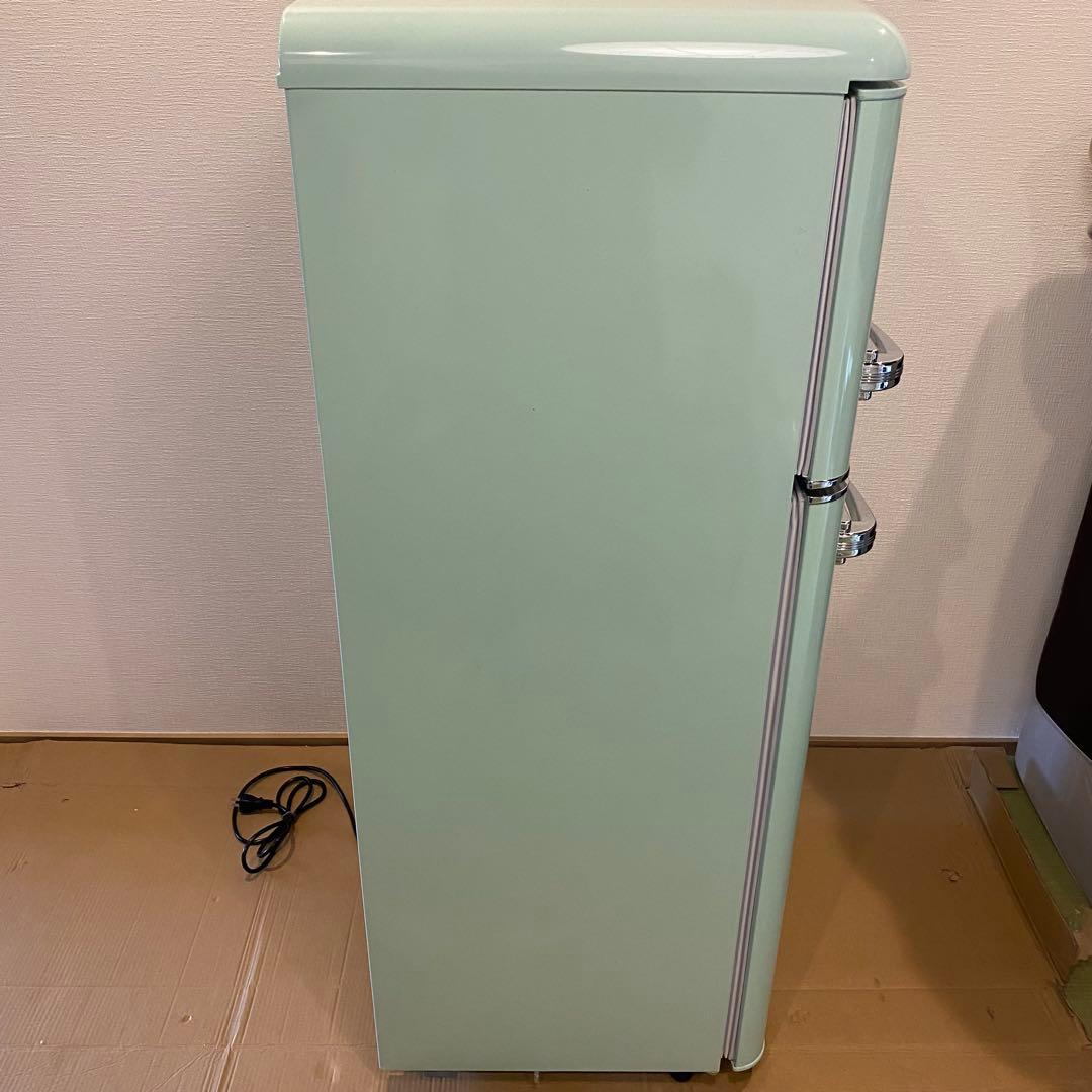 ノンフロン冷凍冷蔵庫　PRR-122D-LG 2021年製　オーヤマ　レトロ風