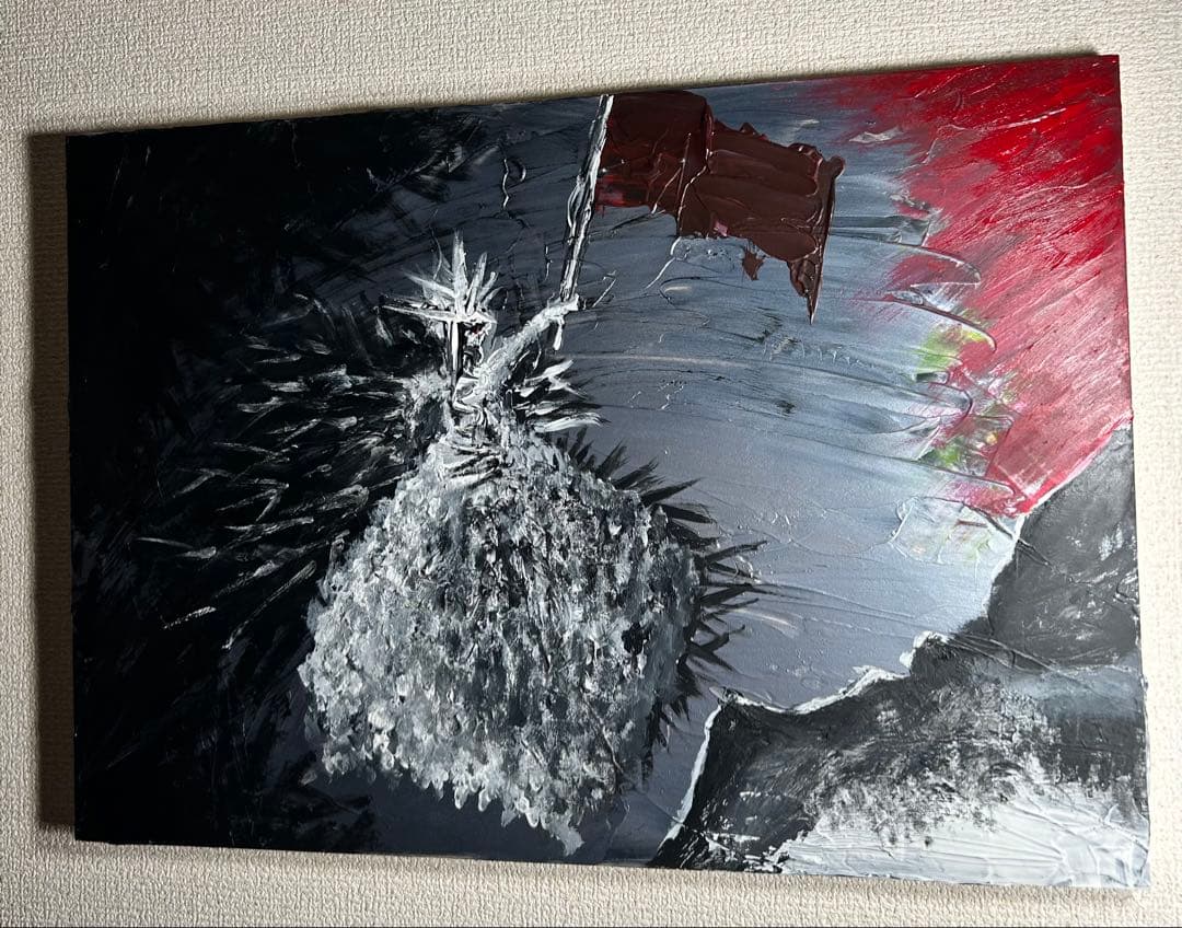 半抽象・具象的画 自作　　題/閃紅