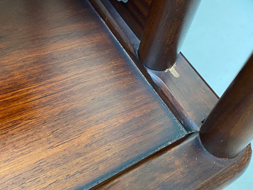 茶棚 茶箪笥 紫檀 透かし彫り 茶道具 唐木 飾り棚