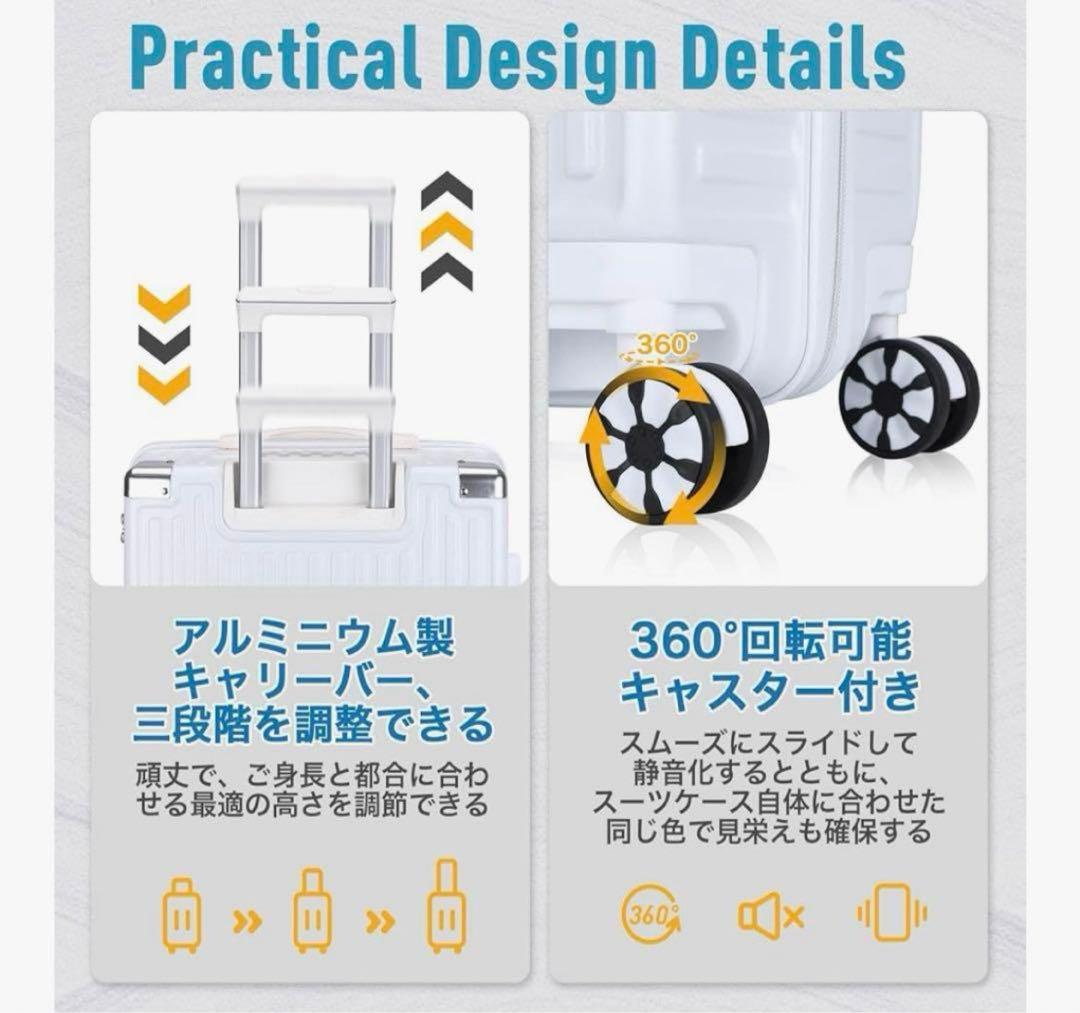 スーツケース キャリーケース 軽量ファスナー ダブルキャスター　機内持込み