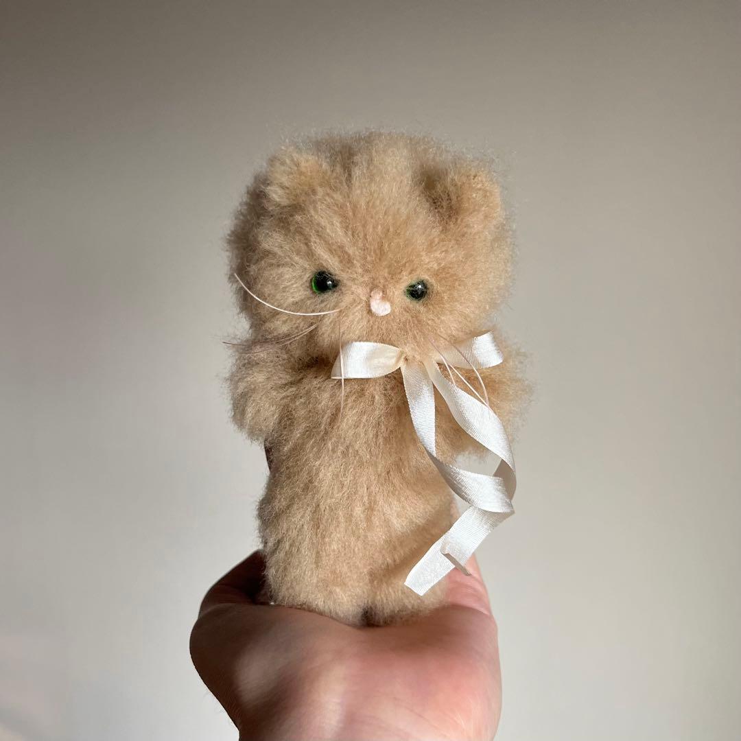 ばんざい　猫　ハンドメイド　ぬいぐるみ　作家　テディベア　アートドール　319a