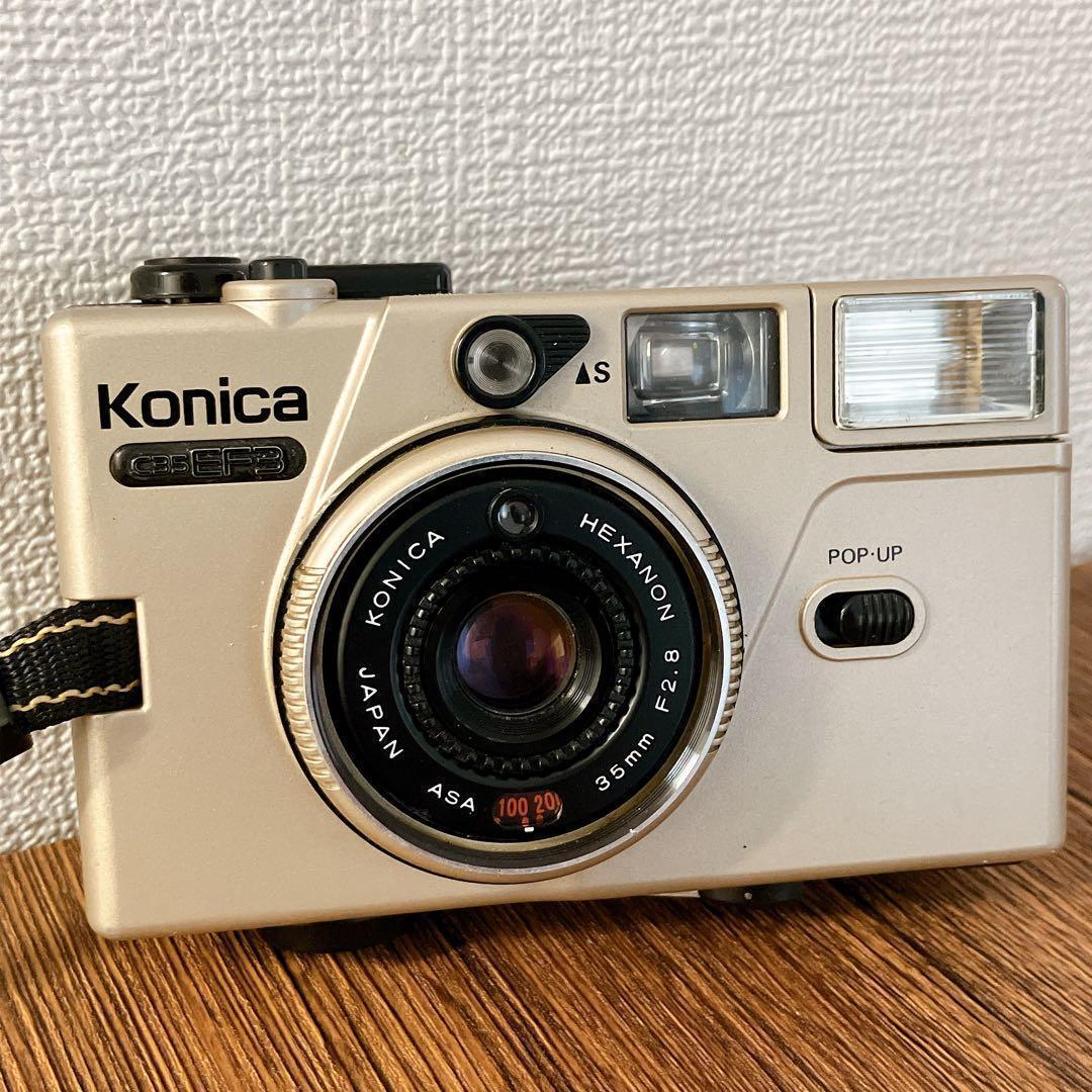 Konica コニカc35EF3 フィルムカメラ 動作確認済　ゴールド